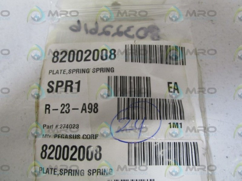 LOT OF 24 PEGASUS CORP. SPRING PLATE 274023 NSNP