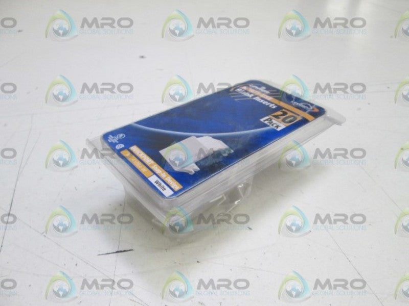 LOT OF 20 LEVITON BLANK INSERTS 41084-W ORIGINAL PACKAGE