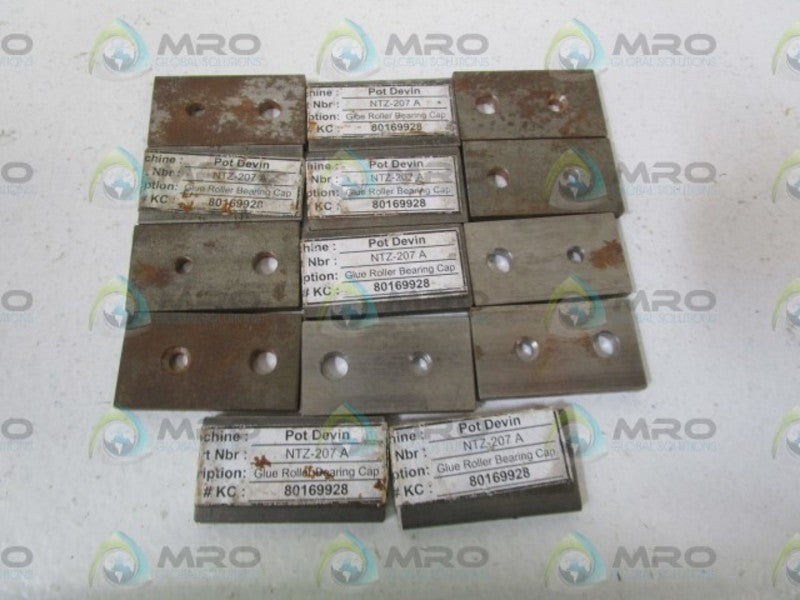 LOT OF 14 POTDEVIN MACH CO. GLUE ROLLER BEARING CAP NTZ-207A NSNP