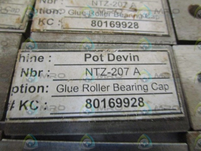 LOT OF 14 POTDEVIN MACH CO. GLUE ROLLER BEARING CAP NTZ-207A NSNP