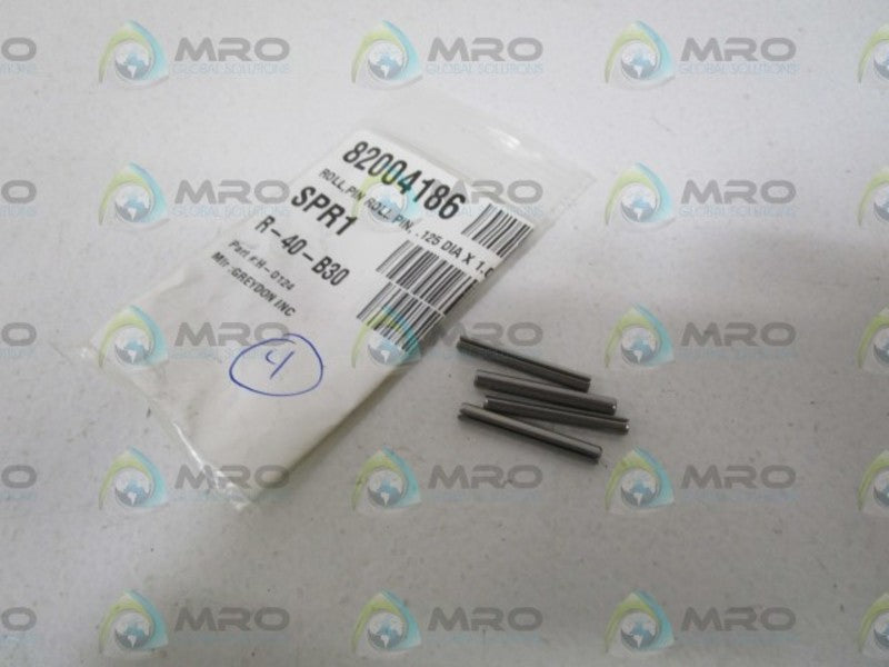LOT OF 4 GREYDON INC. .125X1.00 ROLL PIN  H-0124 NSNP