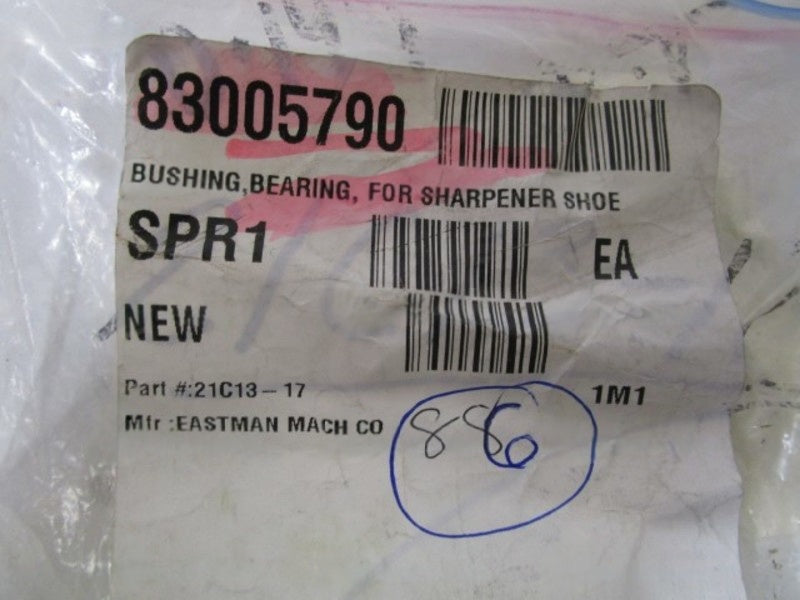 LOT OF 86 EASTMAN MACH CO SHARPENER SHOE BUSHING 21C13-17 NSNP