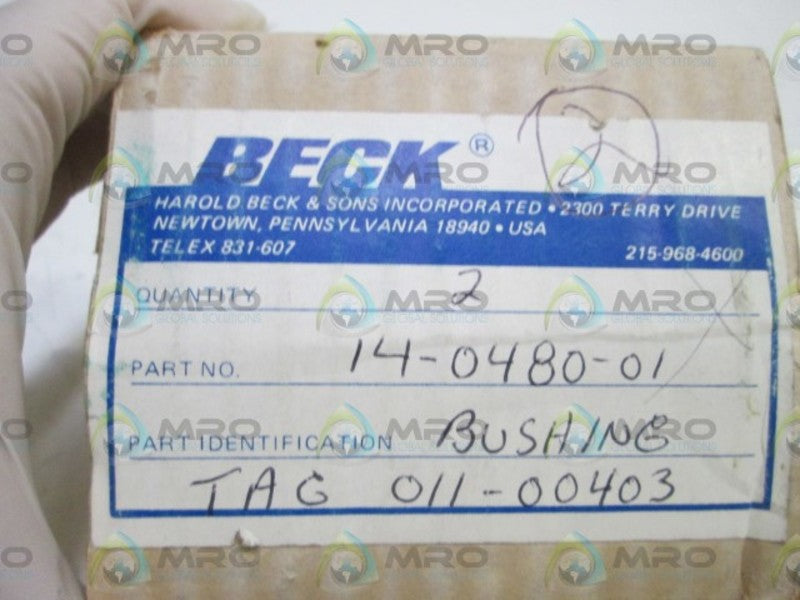 LOT OF 2 BECK BUSHING 14-0480-01 NSMP