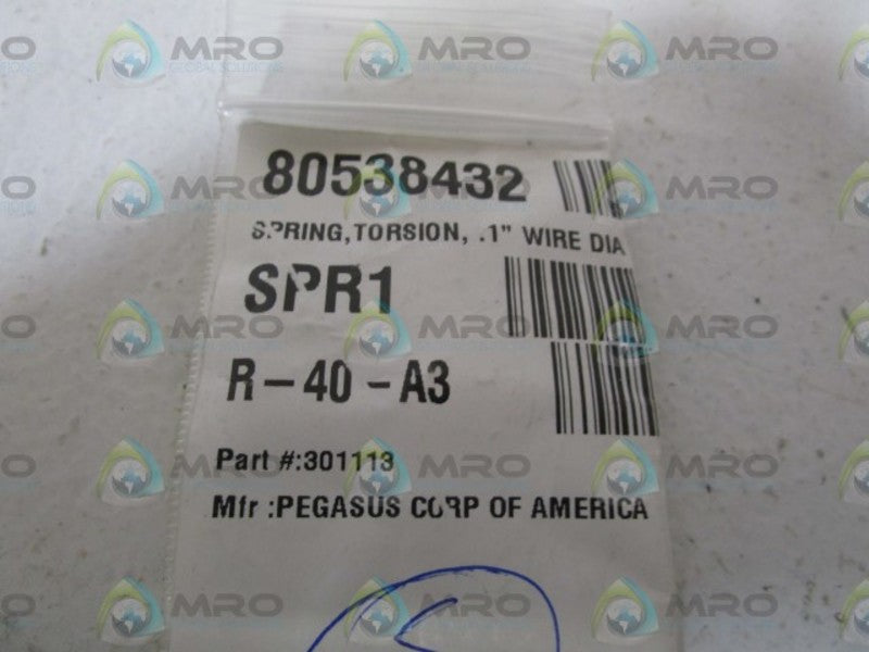 LOT OF 5 PEGASUS CORP. TORSION SPRING 301113 NSNP