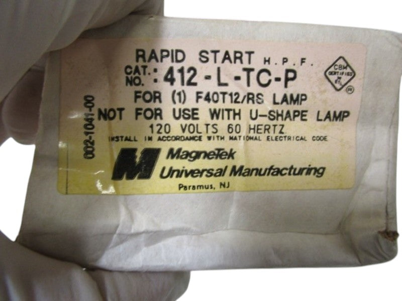 MAGNETEK BALLAST 120V 412-L-TC-P NSMP