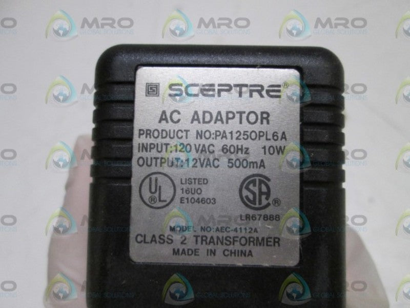 SCEPTRE AC ADAPTOR PA125OPL6A  NSMP