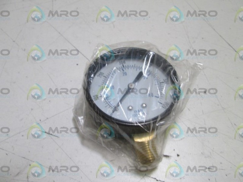 GAUGE 2 1/2" 1/4" NPT BRASS LOWER 0-600PSI NSMP