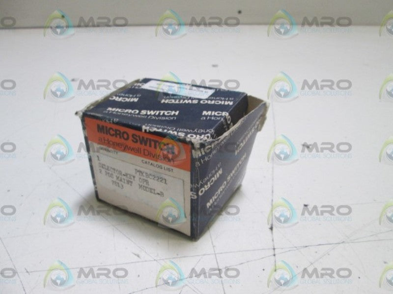 MICRO SWITCH SELECTOR SWITCH W/ KEYS PTKBC2221 NSMP