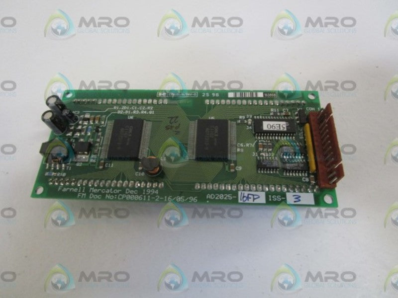 FARNELL INTERFACE PANEL AD2025-16FP-ISS-3  UNMP