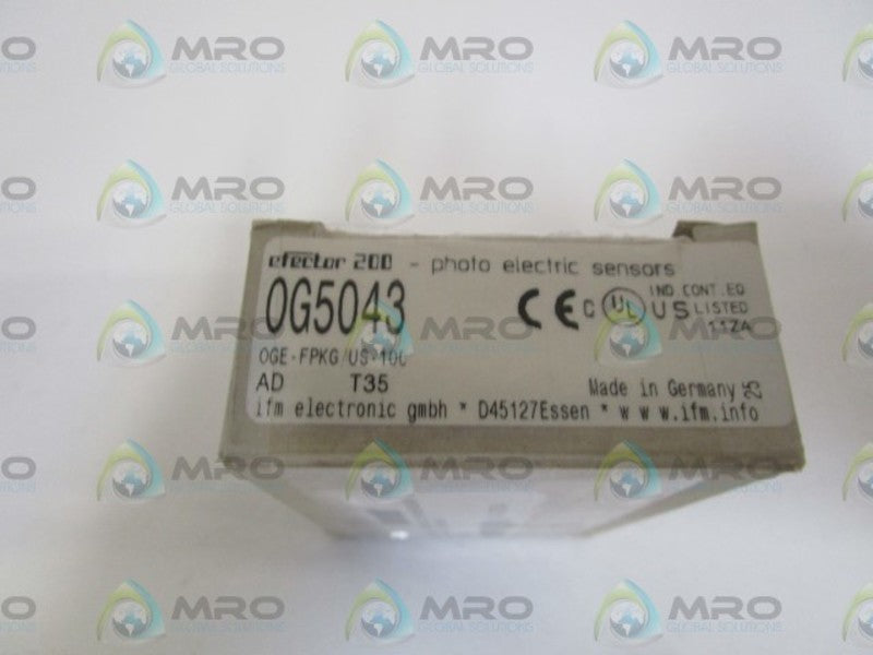 IFM EFECTOR OG5043 THROUGH BEAM SENSOR *NEW IN BOX*