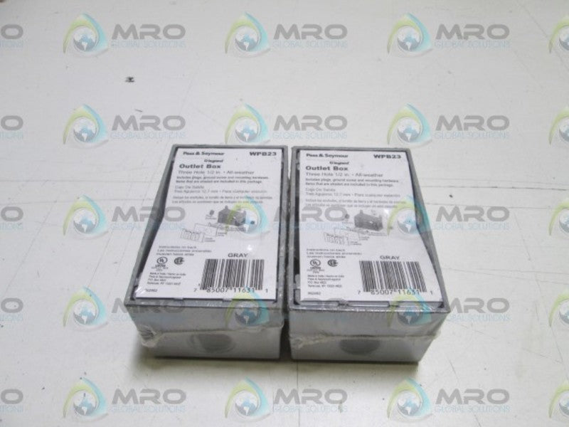 LOT OF 2 PASS & SEYMOUR OUTLET BOX WPB23 NSNP