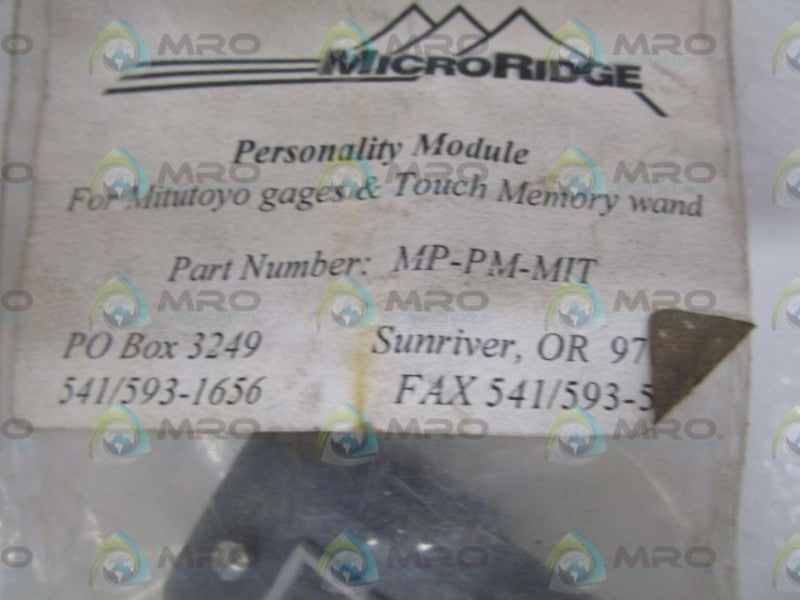 MICRORIDGE PERSONALITY MODULE MP-PM-MIT NSNP IN BAG