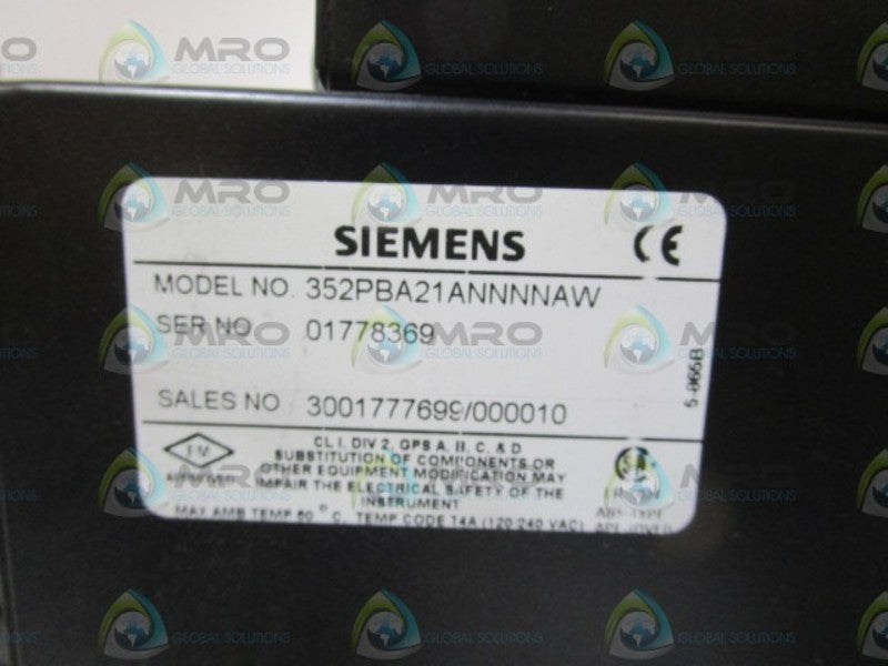 SIEMENS CONTROLLER 352PBA21ANNNNAW NSNP