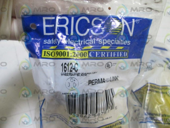 LOT OF 2 ERICSON PLUG 1612-C NSMP