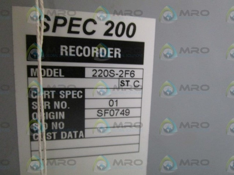 FOXBORO RECORDER 220S-2F6 NSNP