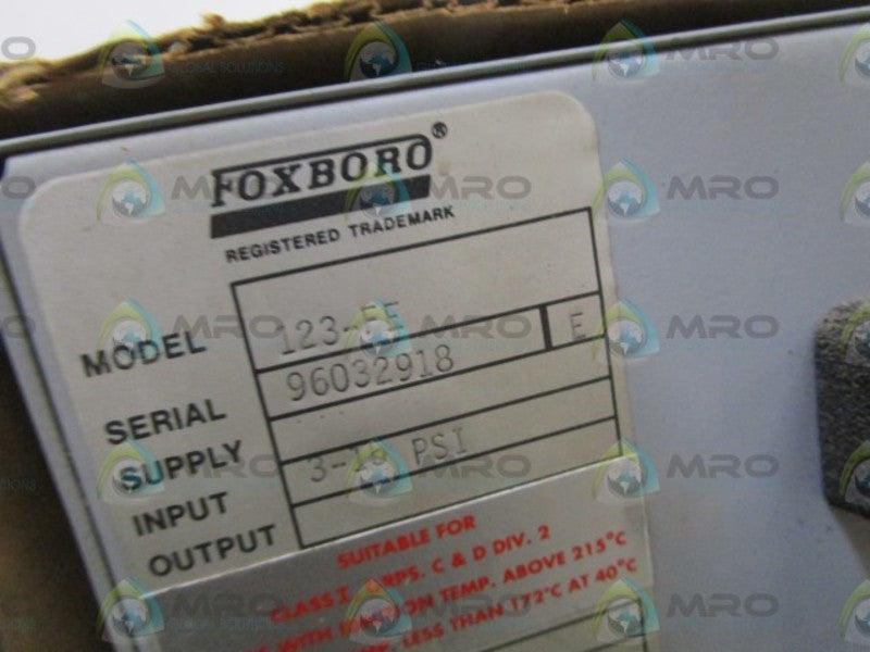 FOXBORO RECORDER 123-FE (AS PICTURED) NSNP