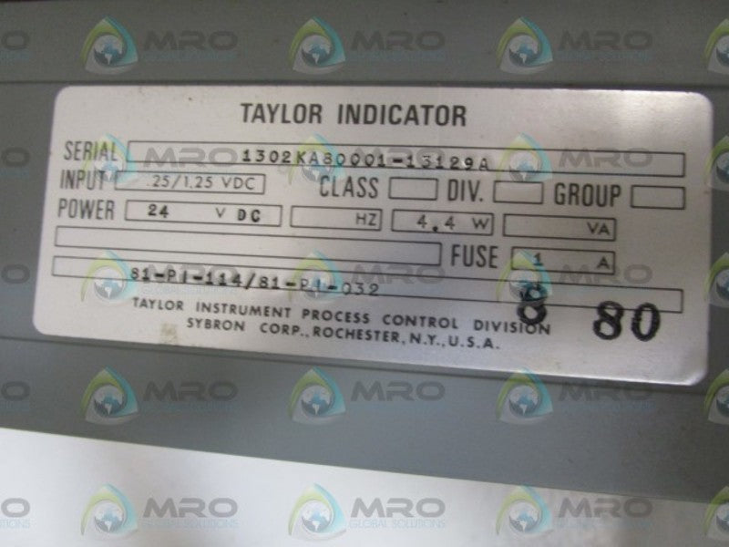 TAYLOR INDICATOR 81-PI-114/81-PI-032 (BOX IS WORN) NSMP