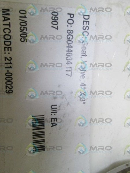 SEAT VALVE 4" X 3" NSNP