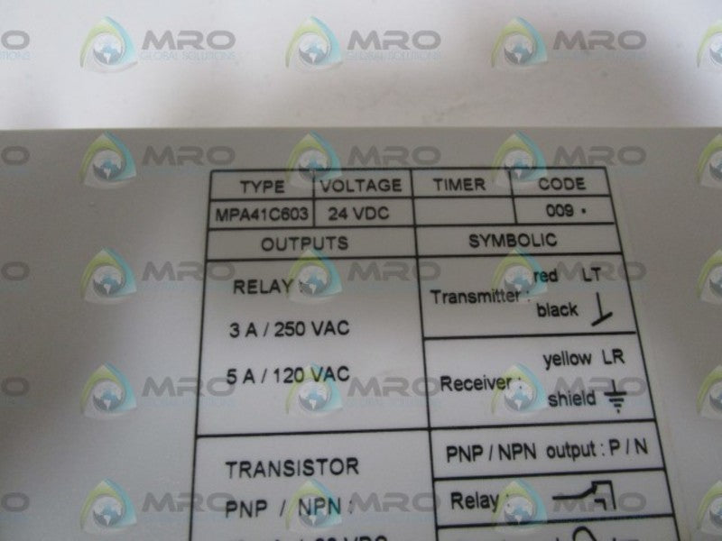 TELCO 24VDC PHOTO AMPLIFIER MPA41C603 NSMP
