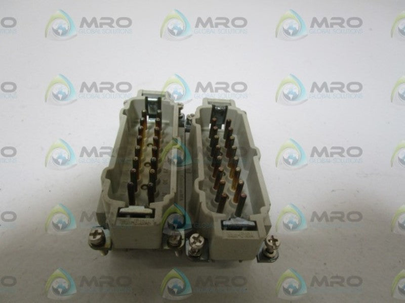 LOT OF 2 HARTING INSERT PLUG 09 33 016 2611 NSNP