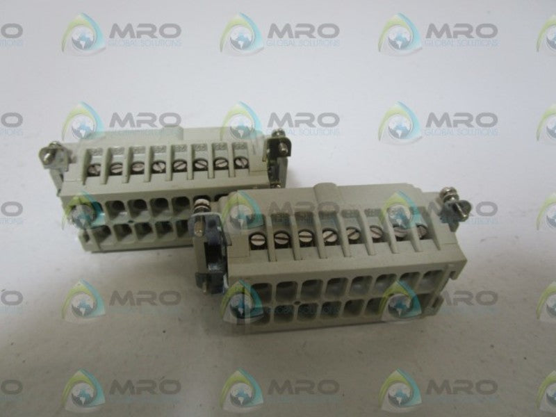 LOT OF 2 HARTING INSERT PLUG 09 33 016 2611 NSNP