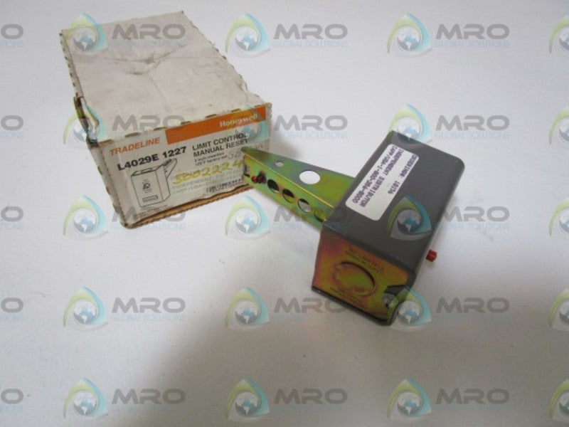 HONEYWELL LIMIT CONTROL MANUAL RESET L4029E 1227 NSMP