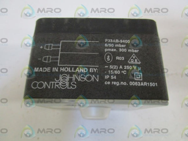 JOHNSON CONTROLS PRESSURE READER P33AB-9400 NSMP