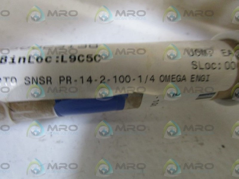 OMEGA TEMPERATURE SENSOR PR-14-2-100-1/4 NSNP