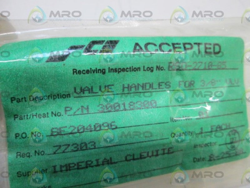 VALVE HANDLES FOR 3/8" VLV 30018300 NSNP