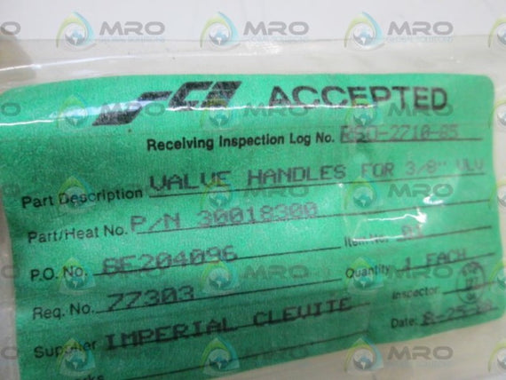 VALVE HANDLES FOR 3/8" VLV 30018300 NSNP