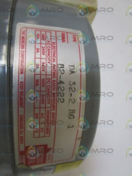 MERCOID CONTROL PRESSURE SWITCH DA 32-2 RG 1 NSMP