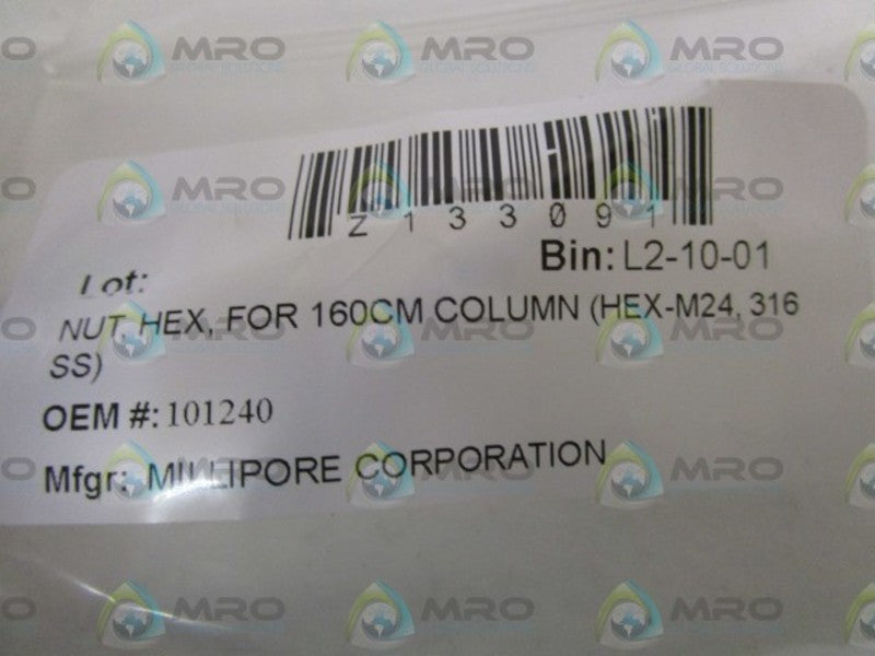 MILLIPORE CORP. HEX NUT 101240 NSNP