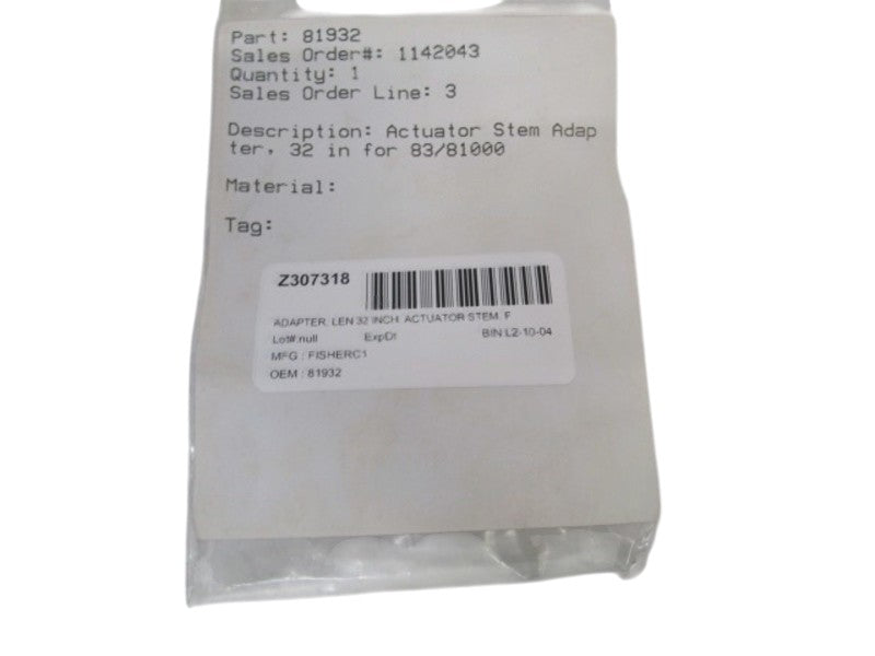 FISHERC1 ACTUATOR ADAPTER 81932 NSNP