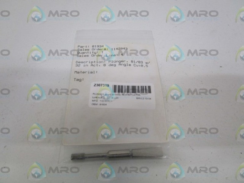 FISHERC1 ACTUATOR PLUNGER 81934 NSNP IN BAG