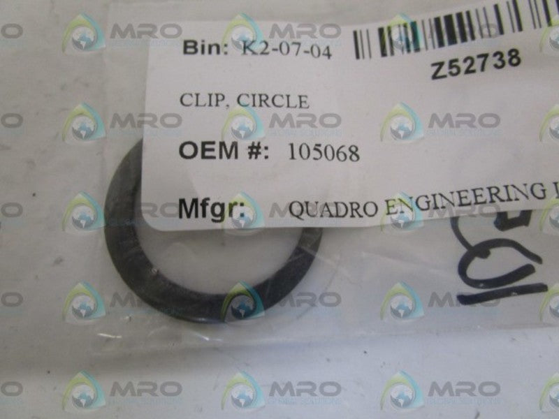 QUADRO ENGINEERING INC. CIRCLE CLIP 106058 NSNP IN BAG