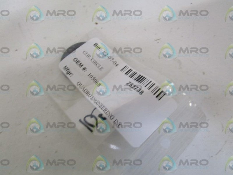 QUADRO ENGINEERING INC. CIRCLE CLIP 106058 NSNP IN BAG