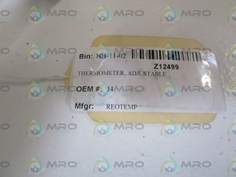 REOTEMP ADJUSTABLE THERMOMETER 0/100F J4 NSNP