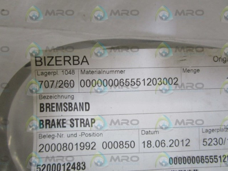 BIZERBA BRAKE STRAP 65551203002  NSNP IN BAG