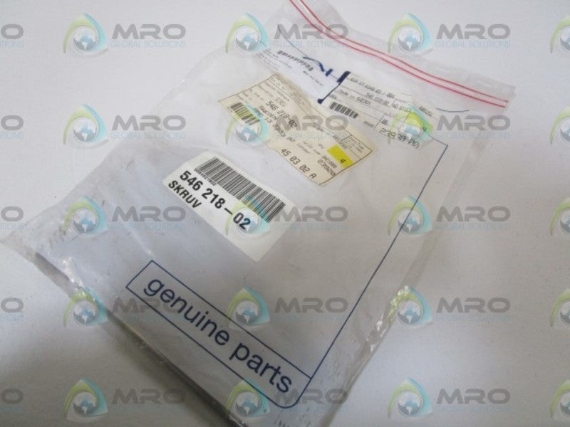 LOT OF 4 ALFA LAVAL SCREW 546 218-02 NSMP