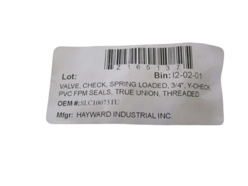 HAYWARD CHECK VALVE SLC10075TU NSNP