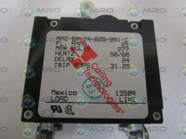 CARLING TECHNOLOGIES CIRCUIT BREAKER AA2-B0-24-625-2B1-C  NSNP