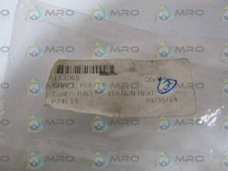 LOT OF 2 ROLLER SHAFT 113365 NSNP IN BAG