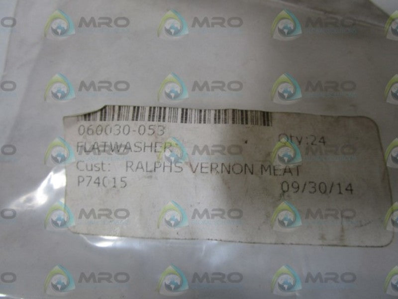 LOT OF 24 FLAT WASHER 060030-053 NSNP IN BAG