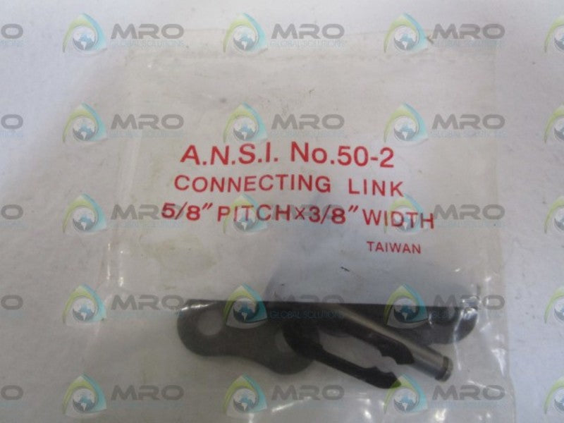 LOT OF 2 A.N.S.I 5/8" X 3/8" CONNNECTING LINK 50-2 NSMP
