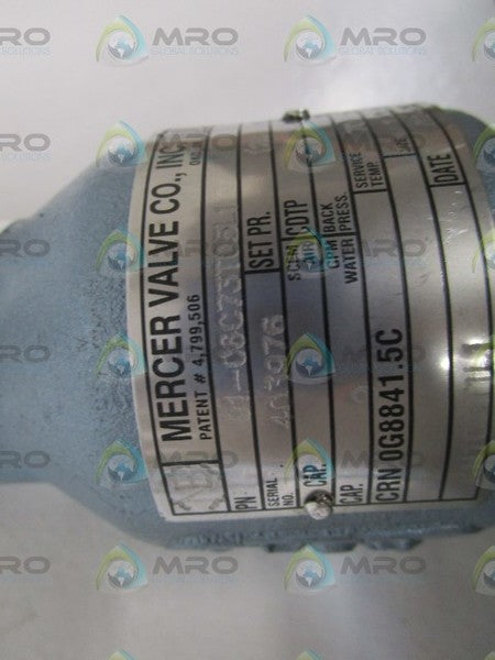 MERCER RELIEF VALVE 91-06C73T05L1 NSNP
