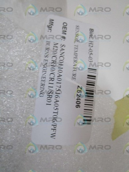 BURNS SENSOR SANC0110A017516A05T06/PFW/M20/CR10/CR11/SR01  NSNP