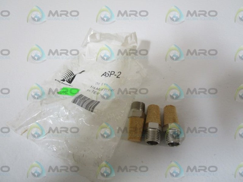 LOT OF 3 ARROW PNEUMATICS 1/4" MUFFLER FILTER ASP-2 NSNP