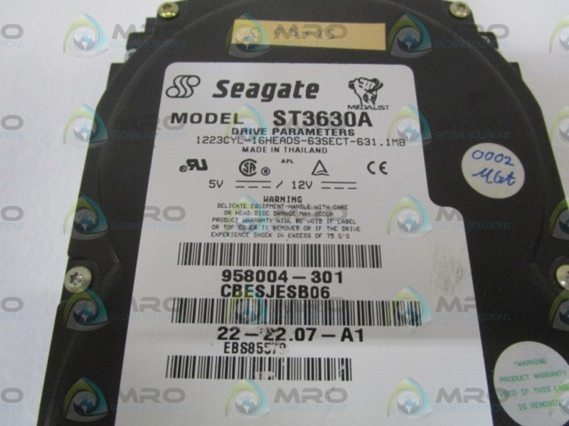 SEAGATE DRIVE PARAMETERS ST3630A UNMP