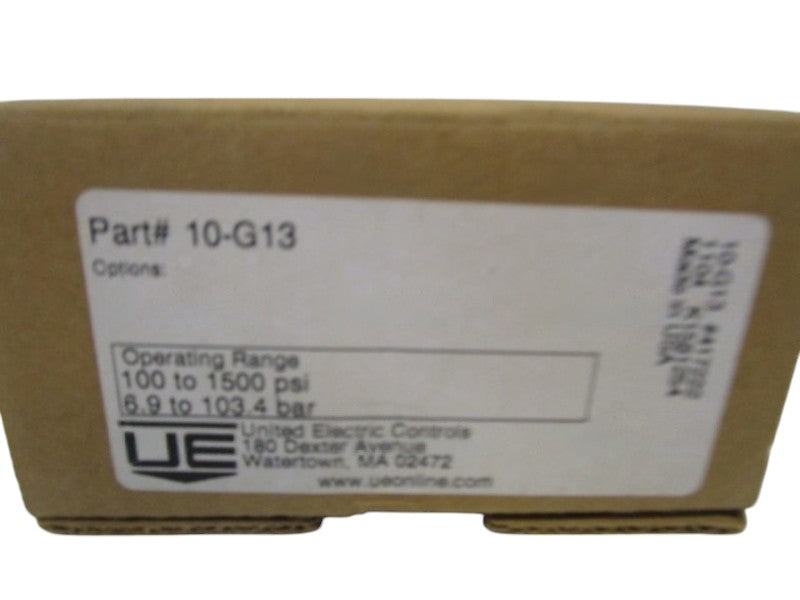 UNITED ELECTRIC 10-G13 CYLINDRICAL SWITCH NSMP