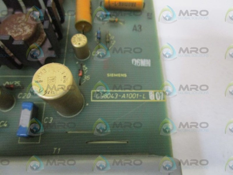 SIEMENS POWER SUPPLY C98043-A1001-L5/07 UNMP